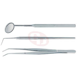 Stainless Steel Dental Examination Set With Explorer <b>Mirror</b> And Tweezers Dental Examination Set - Product Image 6