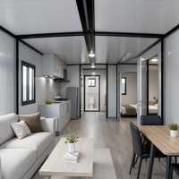 Maison conteneur extensible de luxe moderne de 40 pieds, villa modulaire préfabriquée, cabane portable