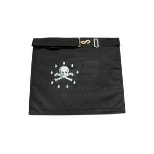 Delantal Masónico de Lujo, Combinación de Cuero y Terciopelo, Bordado, con Símbolo de Logia Azul, Delantal de Francmasonería - Product Image 2