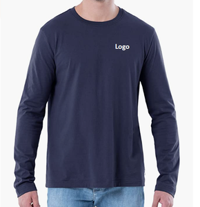 Soft <b>Men's</b> <b>Long</b> Sleeve Cotton T-Shirt - Product Image 3