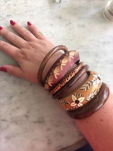 Brazalete de madera hecho a mano y pulsera de tamaño personalizado, brazalete de madera vintage, joyería de envío directo - Product Image 2