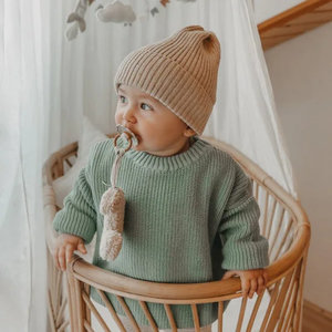 Bonnet en tricot pour enfants mignon Chapeaux d'hiver Bonnet chaud pour tout-petits Couleurs bonbon 100% Laine Style d'image élégant pour enfants Adultes - Product Image 1