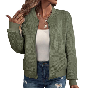 Blousons Bomber pour Femmes Uni et Simple avec Fermeture Éclair Produit le Plus Vendu Blouson Bomber à la Mode pour Femmes avec Logo Personnalisé - Product Image 1
