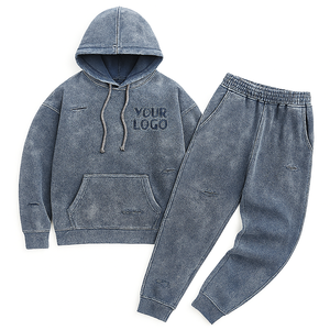 Sudadera con Capucha Estilo Vintage MOV TEXTILE 2026, Lavado Ácido, Felpa Ecológica, Estilo Deportivo, Desgastada por el Sol, Ropa Urbana - Product Image 1