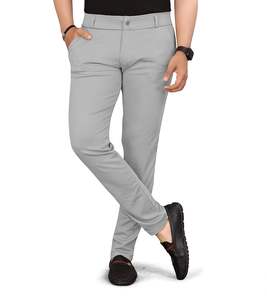 Vente en gros Pantalons larges droits décontractés personnalisés pour hommes 100% coton Pantalons en toile formels colorés teints unis Service OEM intermédiaire - Product Image 3