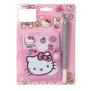 Hello Kitty <b>Mini</b> <b>Notebook</b> & Pen for Kids - Purple - Product Image 1