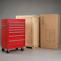 Ensemble de 500 pièces d'outils mobiles rouges pour concessionnaires automobiles et garages commerciaux, coffre à outils en acier à 7 tiroirs avec plateaux en EVA