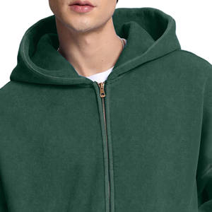 เสื้อสเวตเชิ้ตมีฮู้ดแบบซิปสองหัวสำหรับผู้ชาย360กรัมแจ็คเก็ตแบบมีฮู้ด100% ผ้าฝ้ายสำหรับหน้าหนาว - Product Image 3