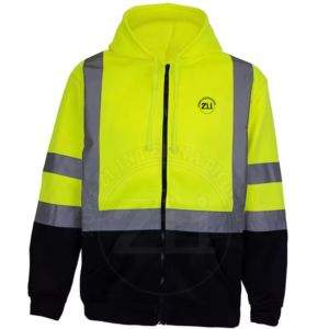 Sudadera de Seguridad Unisex para Adultos, Ropa de Trabajo de Alta Visibilidad con LED Reflectante, Colores Fluorescentes Personalizables, Secado Rápido, Mezcla de Algodón Transpirable - Product Image 1