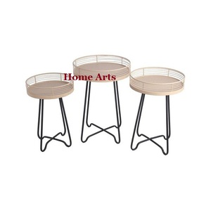 Plateau de service alimentaire en métal et verre avec support, forme ronde, taille personnalisée, plateau de service pour desserts et dattes à bas prix - Product Image 2