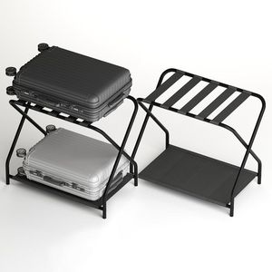 Portable Foldable <b>Stainless</b> <b>Steel</b> Luggage <b>Rack</b> For Small Hotels Offering Practical Use And Easy Room Organization - Product Image 1