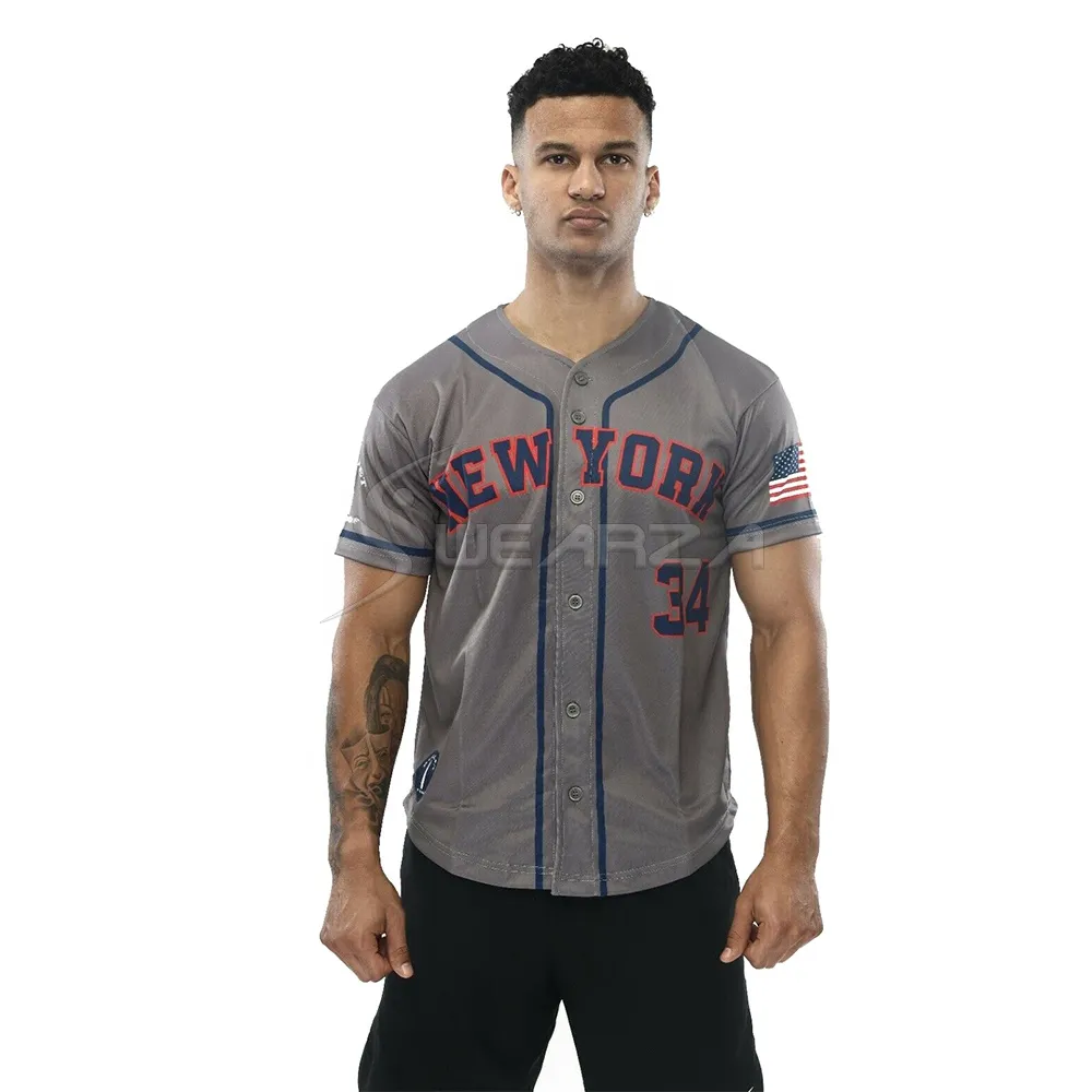 Custom sublimated Team Name Logo Number Printing sports baseball wear uniform jackets women men Baseball uniform
