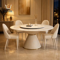 Ensemble de table à manger ronde de luxe Vantel pour 10 personnes, villa, hôtel et projets résidentiels haut de gamme, directement de l'usine