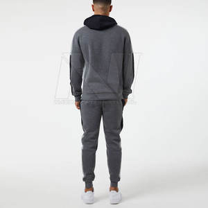 ชุดออกกำลังกายเล่นยิม2ชิ้นของผู้ชาย XXL พิมพ์โลโก้กางเกงมีฮู้ดระบายอากาศได้ดีชุดวิ่งออกกำลังกายในฤดูหนาว - Product Image 2