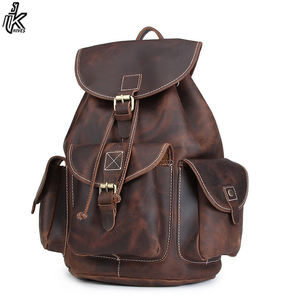 Mochila De Cuero Vintage para estudiantes, morral escolar grande multifunción, de viaje, venta al por mayor, 2022 - Product Image 3