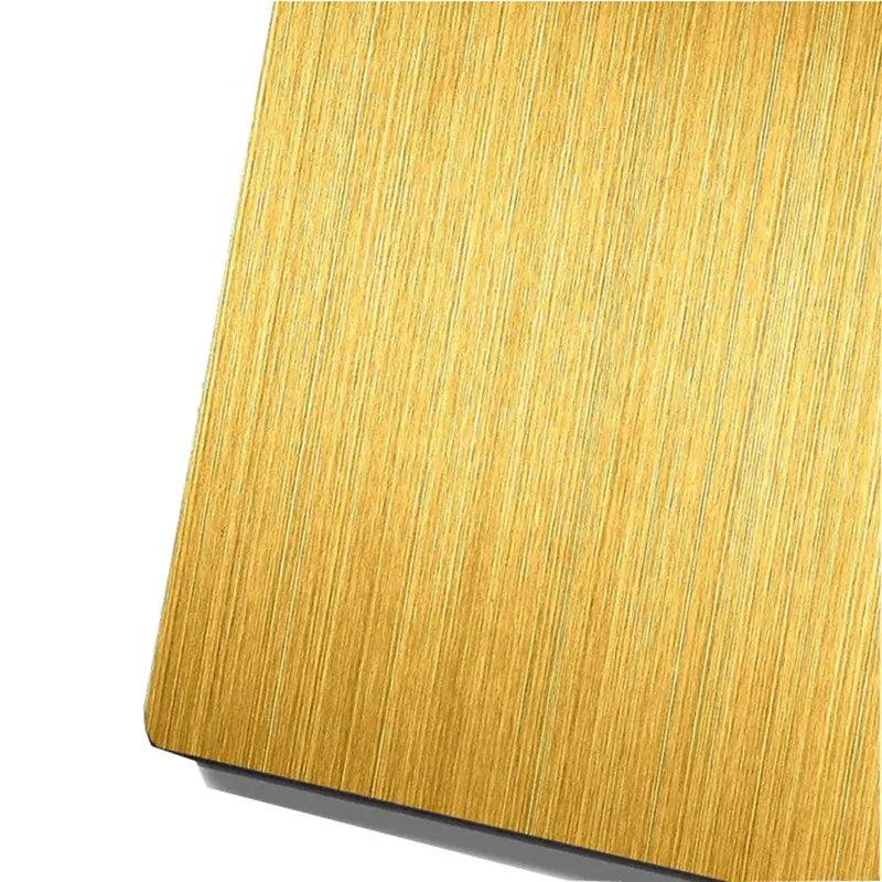 Ustomied-Espejo dorado de aleación de calidad, acero inoxidable 202 hojas 1,5mm placa