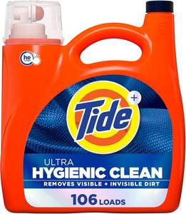Detergente Líquido para Ropa Tide Hygienic Clean Heavy 10x Duty, Aroma Original, 149 fl oz, 106 Lavados, Compatible con HE - Product Image 1