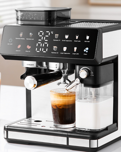 <span class=keywords><strong>Cafetera</strong></span> Comercial Inteligente Semiautomática de <span class=keywords><strong>Acero</strong></span> <span class=keywords><strong>Inoxidable</strong></span> 4 en 1 para Cappuccino y Latte, <span class=keywords><strong>Italiana</strong></span>, 20 Bares, para el Hogar - Product Image 3