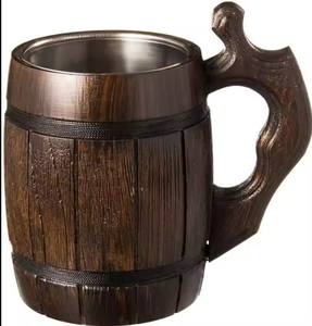 Natural Wood Tea & Coffee <b>Mugs</b> with Tray Popular for Parties Exported from India by exotic indian art - Product Image 5