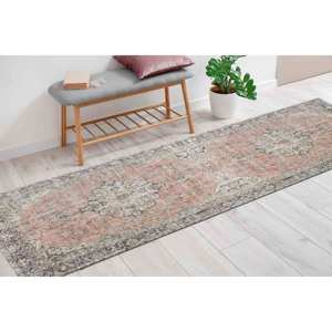 Medallion Turkish <b>Rug</b>: Non-Slip Vintage Design Carpet, Printed <b>Rug</b>,<b>Chenille</b> <b>Rug</b> - Product Image 5