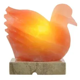Lampe à sel en forme de canard rose en cristal de l'Himalaya Sculpté Matériau organique Style Feng Shui SE-1381 par Sian Enterprises - Product Image 5