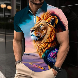 OEM โลโก้ที่กําหนดเองเสื้อโปโลผู้ชายฤดูร้อนเสื้อแขนสั้นพิมพ์เสื้อยืดระเหิดที่กําหนดเองกอล์ฟแฟชั่นเสื้อโปโลผู้ชายขนาดใหญ่ - Product Image 6