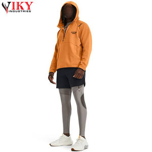 Half Zipped Neck <b>Long</b> Sleeve Hoodie With <b>Short</b> Activewear Set, in Different Color Available <b>Men</b> Track Set - Product Image 3