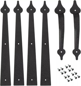 12PC <b>Garage</b> <b>Door</b> Hinges Handles Set Decorative Hardware Kit with Screws Accents - Product Image 3