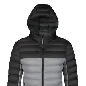 Chaqueta Acolchada Ligera para Hombre, Bloques de Color, Otoño e Invierno, Abrigo con Capucha, Chaqueta Cortavientos con Cremallera y Capucha Desmontable - Product Image 2