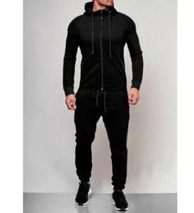 Chándales de hombre de nuevo estilo, venta al por mayor, traje con capucha propio, ropa de entrenamiento para correr, chándal informal de invierno personalizado OEM para correr - Product Image 5