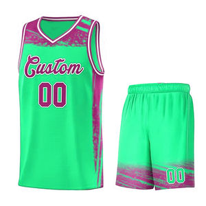Ensemble de maillots de sport uniforme de basket-ball imprimé sur mesure pour l'entraînement sportif ensembles de vêtements de basket-ball respirants pour adultes - Product Image 1