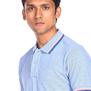 Camiseta Deportiva WAGSAM para Hombre, Manga Corta, Color Azul Claro, Transpirable, Poliéster/Algodón, Estilo Casual Tejido - Product Image 5