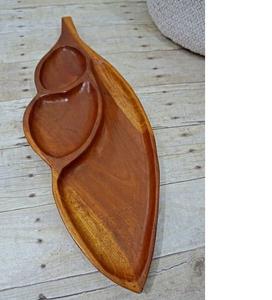 ถาดเสิร์ฟเครื่องครัวไม้ขัดเงาเข้มทำด้วยมืออย่างสวยงามของตกแต่งบ้าน - Product Image 2