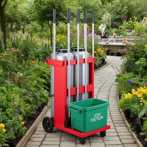 Cleaning Cart with 3 Tanks of 60L Each and 3 <b>Crates</b> STA FLORA - Product Image 3
