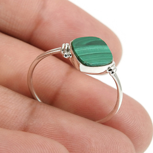 Bague élégante en forme de coussin en argent sterling 925 pour femme et fille, bijoux faits à la main, prix d'usine direct - Product Image 3