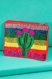 Monedero hecho a mano con cuentas bordadas de semillas con color personalizado para mujeres y niñas - Product Image 5