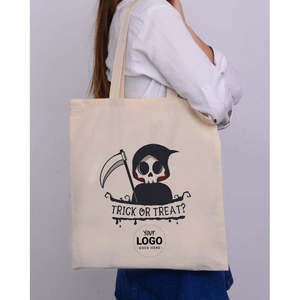 Sacs fourre-tout Halloween Trick Treat Reaper, recyclables, personnalisables, sacs cadeaux, sacs fourre-tout pour événements de dégustation, vente en gros - Product Image 1