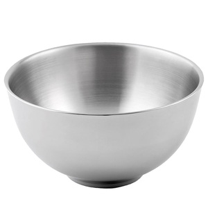 Bol en métal au design tendance, aspect haut de gamme, bol rond en métal argenté pour servir les aliments, les fruits, les dattes, utilisation au restaurant - Product Image 1