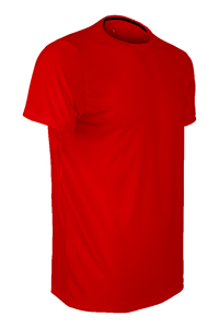 เสื้อยืดคอกลมผู้ชาย 140 แกรม ผ้าไมโครเพส 100% สีแดง - Product Image 3