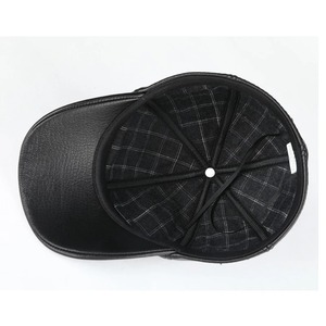Casquette de baseball en cuir véritable pour adultes hommes femmes casquette de protection des oreilles chaude pour l'hiver décontracté extérieur réglable pour un ajustement confortable - Product Image 5