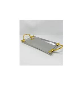 Bandeja de metal de calidad de exportación con acabado plateado, suministro al por mayor, bandeja de servicio segura para comida, cena y uso decorativo - Product Image 5