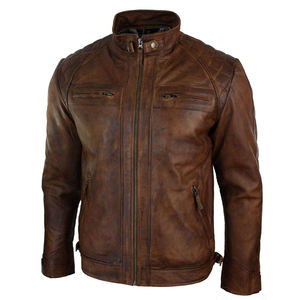 Vente en gros Veste en cuir véritable pour hommes Personnaliser Veste en cuir Veste d'hiver Manteau Couleur et design personnalisés - Product Image 5