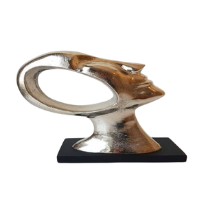 Los precios más baratos Artefactos de decoración de mesa con metal de aluminio Hecho y base de madera Artefactos de decoración de mesa niquelados - Product Image 1