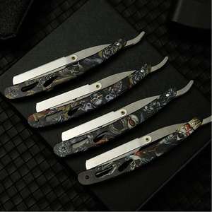 Navaja de Afeitar Profesional de Acero Inoxidable de Alta Calidad para Barbería, Cuchillo de Afeitar para Barba para el Cuidado Masculino - Product Image 4