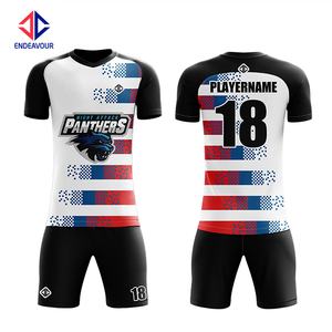 Camiseta de fútbol personalizada de poliéster 100% ligera, diseño sublimado frontal, opciones de marca completas para el club de entrenamiento diario del equipo - Product Image 3