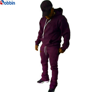 Ensemble de survêtement deux pièces en coton de haute qualité pour homme, tendance, personnalisé, avec pantalon empilé, logo, nouvelle tenue pour le sport - Product Image 6