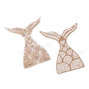 Arte de Pared Bohemio Hecho a Mano con Cola de Sirena Natural, Tejido y Colgante, para Decoración de Cuarto de Bebé - Product Image 1