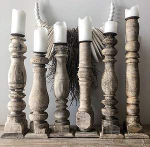 Élégant support de bougie en bois écologique pour la décoration de centre de table de Noël avec une hauteur équilibrée et une finition de surface lisse - Product Image 2