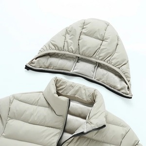 Abrigo de algodón de tres espadas para hombre, Invierno 2025, estilo coreano, ajustado, extraíble, con capucha, informal, de moda, Abrigo recto de hueso - Product Image 6