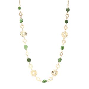 Collar de Cuentas Geométricas Irregulares Novedoso, Estilo Europeo Americano, Chapado en Oro de 18K, Vintage, para Mujer, Regalo Compacto - Product Image 1